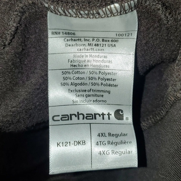 Carhartt Midweight Long-Sleeve Hooded Sweatshirt Men's Size 4XL - Picture 7 of 11